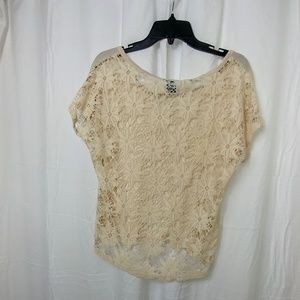 Wet Seal t shirt open lace back.medium.